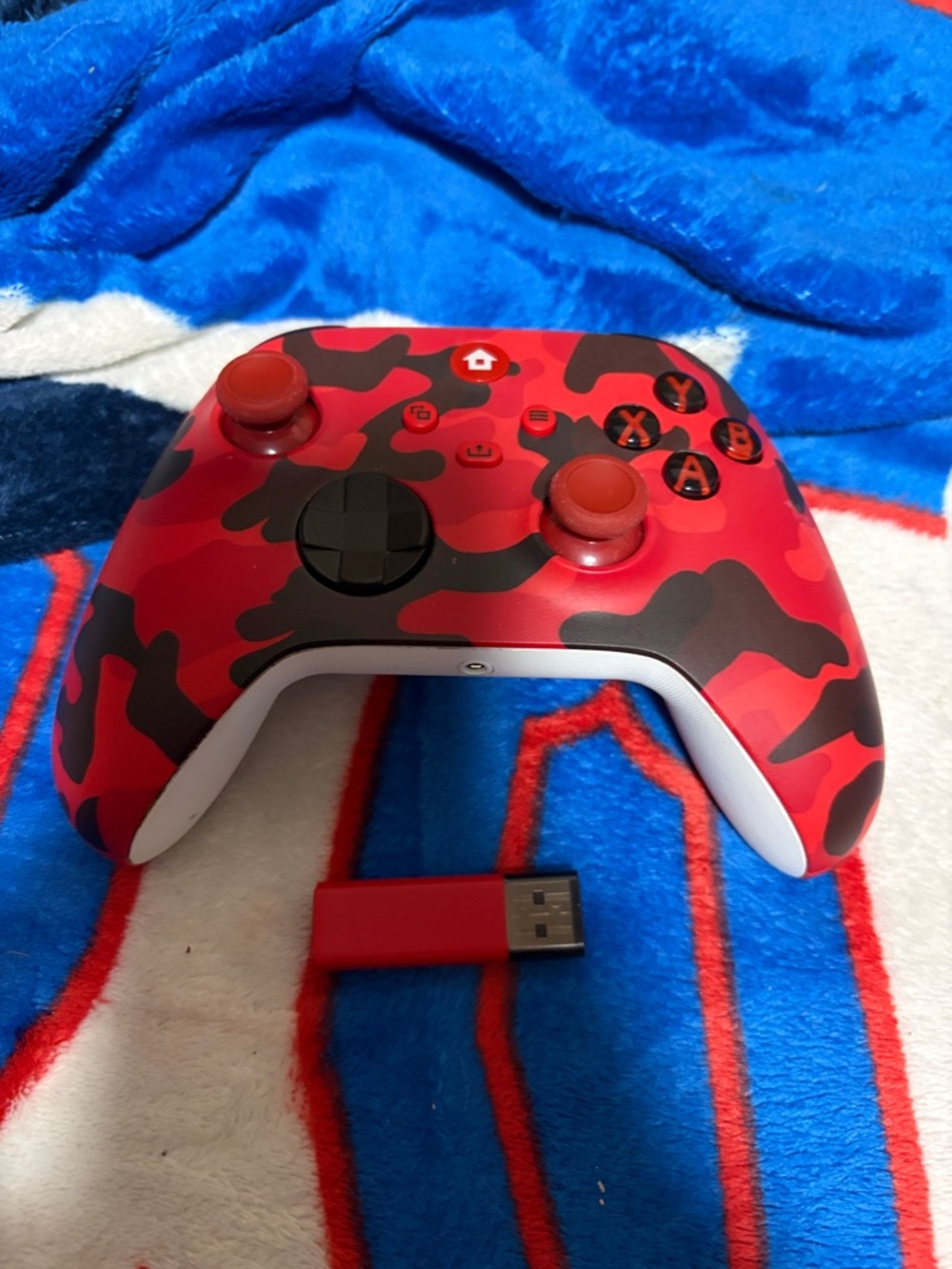 Red Camo Wireless Game Controller